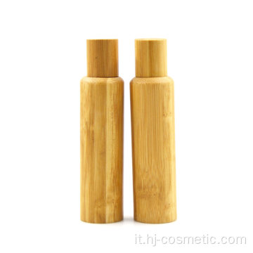 Rotolo vuoto all&#39;ingrosso intero di bambù vuoto sulla bottiglia di vetro bottiglia di profumo della sfera del rullo da 10 ml con la copertura di bambù